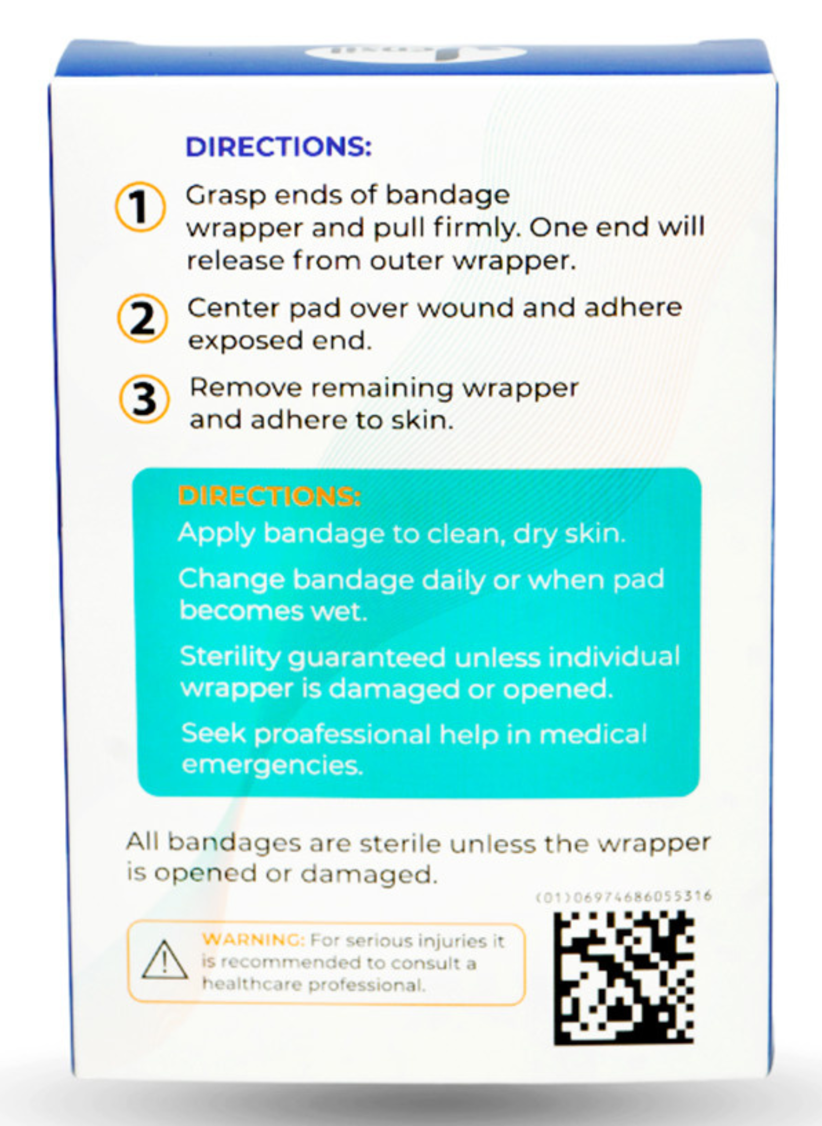 Let's Go Bandages back of box